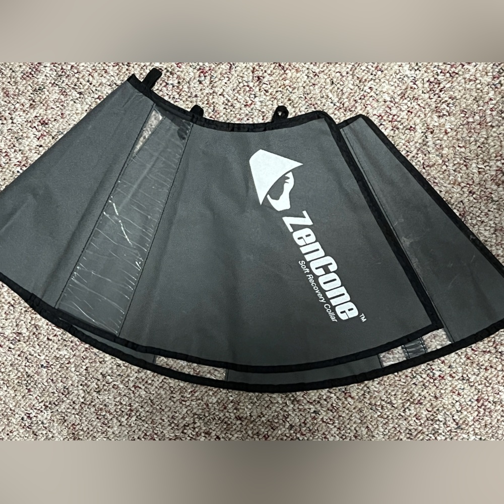 ZenCone Soft Recovery Collar – Size XL – Adjustable – Black